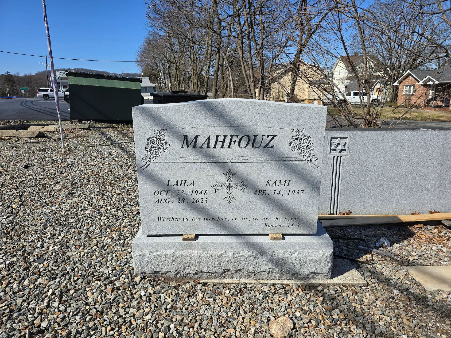 Granite Headstone (local) hand-carved by NJ Headstone Store in NJ — image 1